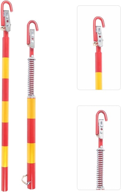 Sleepstang - Pechhulp - Voertuigen Slepen - Schokdempende Demping - 175 cm Lengte - Rood Geel