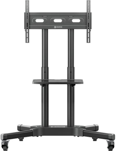ONKRON Tv-wagen van 32 tot 65 inch - TV beugel voor de vloer met een gewicht tot 50 kg - TV standaard met VESA 100 x 100-600 x 400 mm/TV standaard met verstelbare hoogte TS1351-B zwart