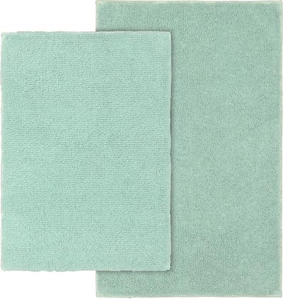 Badkamertapijt Set - Katoenen Matten - Badkamer Comfort - 100% Katoen - 2-Delig - Zeeschuim