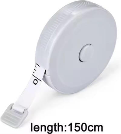 Scoby - Rolmaat - Meetlint voor Lichaam - Omtrekmeter - Kleding Meetband - Uitrolbaar 1.5 Meter - Blauw