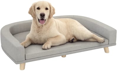 Roossentials huisdierenbank - Hondenbank - Hondenmand - Huisdierenbed - Hondenbed - Middelgrote honden - Grijs - 98x67x25 cm