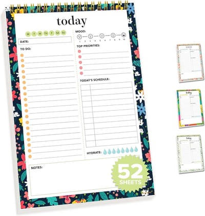 Dagelijkse Planner Pad 7x10 Inch - 58 Vellen Takenlijst en To-Do Organizer