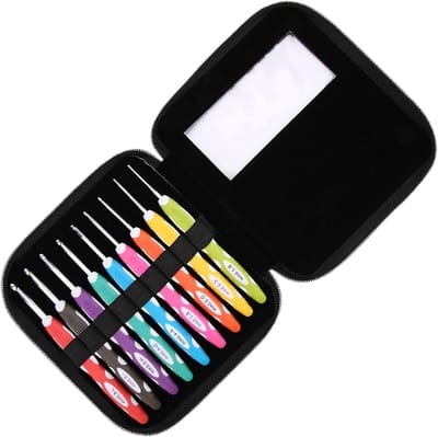 Haaknaalden Set - Haken Aluminium - Hobby Projecten - Ergonomische Handgreep - 9 Maten - 9 Kleuren
