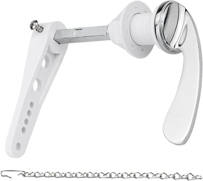 Toiletspoelhendel Vervanging - Spoelmechanisme Set - Badkamer Reparatie - Corrosiebestendig Materiaal - 11x104 cm - Zilverkleurig
