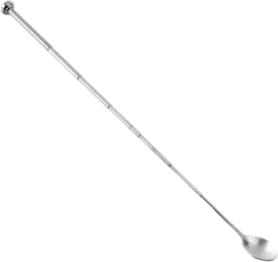 Roerlepels - Uitschuifbare lepel - Drankjes roeren - Roestvrij staal - 14-44 cm - Zilver