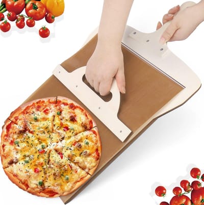 La'Moussawi ® Pizzaschep Met Schuifmechanisme Voor Perfecte Zelfgemaakte Pizza's En Brood