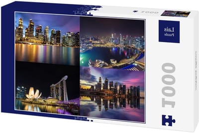 Puzzel Singapore - Legpuzzel Karton - Ontspanning Thuis - Collage Scenic Thema - 1000 stuks - Meerdere Kleuren