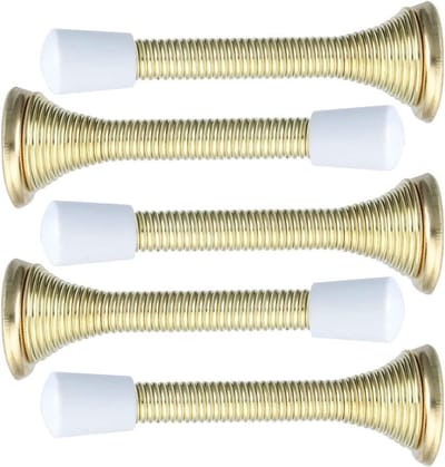 Deurstoppers Set - Deurwiggen - Bescherm Deuren - Roestbestendig Metaal - 5 Stuks 85mm - Goudkleurig
