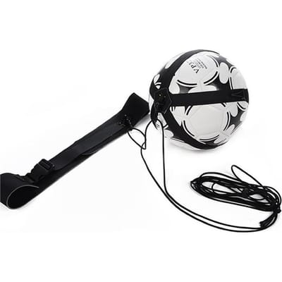 Voetbal Jongleren Tassen Kinderen Hulp Cirkelende Riem Kinderen Voetbal Trainingsuitrusting Kick Solo Voetbal Trainer Voetbal Kick white