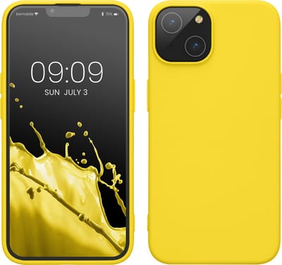 kwmobile telefoonhoesje geschikt voor Apple iPhone 14 - Hoesje voor smartphone - Back cover in stralend geel