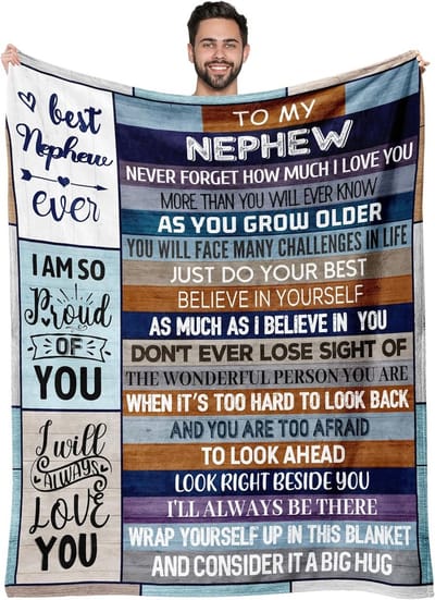 Warme Plaid Deken Cadeau voor Neef - Perfect voor Verjaardag en Afstuderen