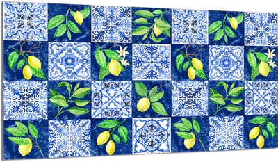 TMK ArtDeko - Mozaïek Serie - Glazen Beschermplaat - 90x52cm - Multifunctioneel