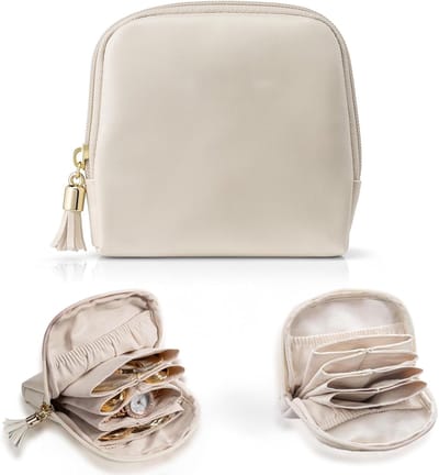 Sieraden Organizer Etui, Sieraden Zakjes met Rits, Draagbare Fluwelen Sieradentas voor Armbanden, Ringen, Kettingen, Oorbellen – Reisbenodigdheden