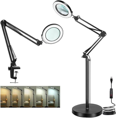 Loeplamp met Standaard - Lamp met Led Verlichting - werklicht