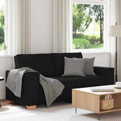 vidaXL - 2-zitsbank - Zwart - 180x78x84 - cm - Stof