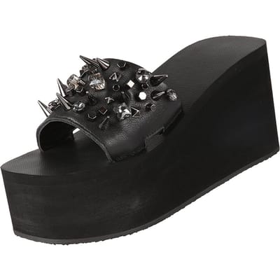 Luxe teenslipper in het zwart