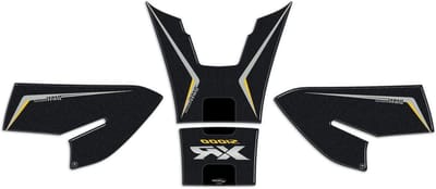 Hars Sticker Set - Motorfiets Decoratie - Motor Beschermen - Handmatig Aangebracht - Tankkit Model 1 - Zwart
