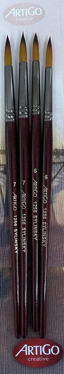 Penseelset 3 Artigo 1256 serie Synthetisch 2x No.6 ~2x No.7
