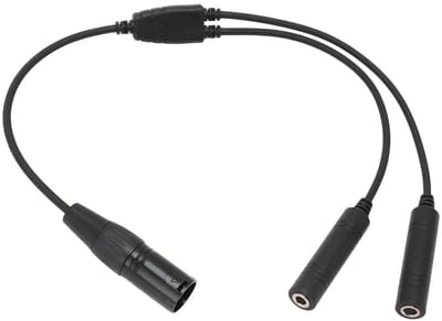 Aviation Headset Adapter voor 5 Pin XLR Hoofdtelefoons, Professionele GA Dual Plug, Compatibel met de meeste Vliegtuig Hoofdtelefoons