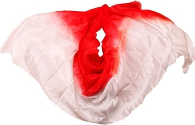 Dans Sjaal - Zijden Doek - Optreden Dans - Handgeverfd Ontwerp - 300x114 cm - Zwart
