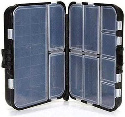 Waterdichte Visspullen Opbergdoos met Dubbele Laag en 16 Compartimenten voor Haken, Aas en Accessoires