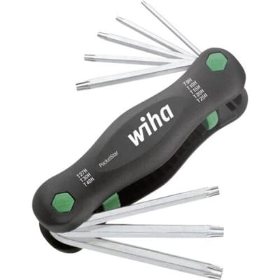 Wiha 363TRP8 groß 8tlg Torx BO Haakse schroevendraaierset TR 9, TR 10, TR 15, TR 20, TR 25, TR 27, TR 30, TR 40 8-delig