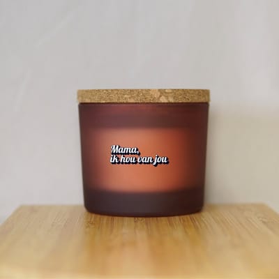 Bolsius Geurkaars Mama ik hou van je - Floral Blessings - Terracotta - Cadeau Moeder - Moederdag - Moederdag Cadeautje - Moederdag Cadeau voor Mama