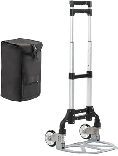 Vouwbare Aluminium Steekwagen met Telescopisch Handvat - Lichtgewicht Dolly voor Eenvoudig Verplaatsen