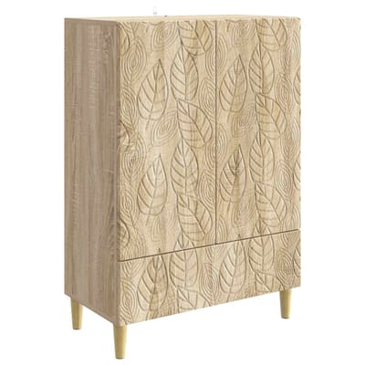 vidaXL - Dressoir - Sonoma - Eiken - 66 - x - 34,5 - x - 95 - cm - Bewerkt - hout