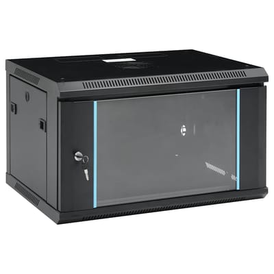 vidaXL - Netwerkkast - voor - aan - de - muur - 6U - 19" - IP20 - 600x450x350 - mm