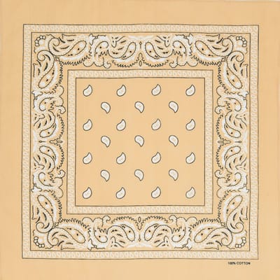 Crème Bandana Sjaal Paisley Katoen - Stijlvolle Accessoire