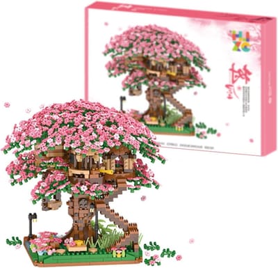 Bonsai Boom Bouwset - Sakura Boomhuis Mini Bakstenen - Creatief Bouwen - Draagbaar Ontwerp - 3668 Stuks - Multi-color