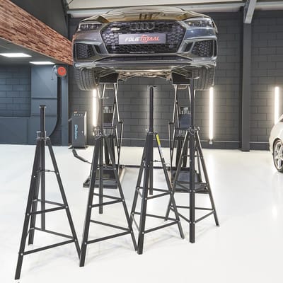Datona® Assteunen hoog 2 ton set - 4 stuks - maximale hoogte 190 cm - Zwart