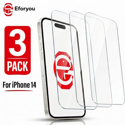 Geschikt voor iPhone 14 - 3 stuks - Screenprotector Tempered Glass - Case Friendly - 9H Hardheid - Inclusief Schoonmaakkit