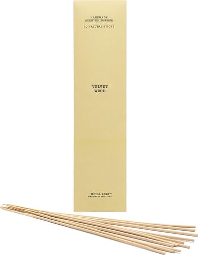 Cereria Mollà 1899 Wierookstokjes Velvet Wood 20 geurstaafjes wierook geurverspreider handgerold handmade incense sticks scented sticks