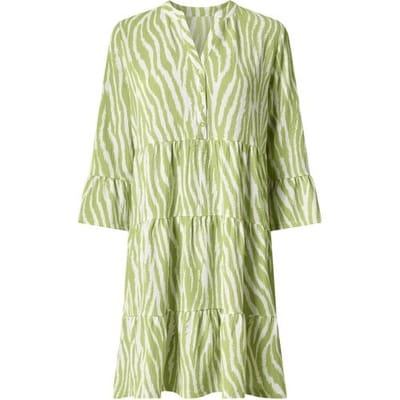 ESMARA Dames tuniekjurk met crêpe-structuur (groen, XS (32/34))