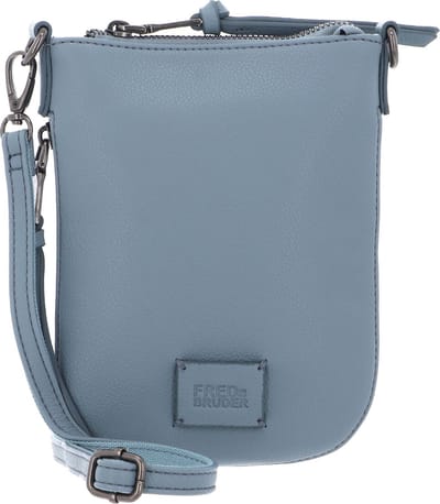 FREDsBRUDER Leren Schoudertas Bestie Essential Bag Dusty Blue Lichtblauw