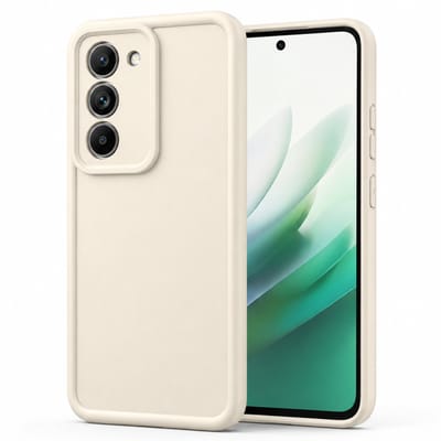 Geschikt voor Xiaomi Redmi 15 5G / 4G Hoesje - Siliconen Matte Back Cover - Creme
