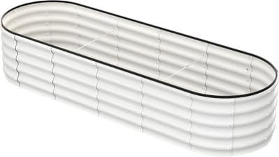Tuinbed - Plantenbak - Bloembakken - Moestuinbak - Voor Groenten, Bloemen, Fruit & Kruiden - Diepwortel Plantenbak - 244 × 61 × 46 cm - Wit