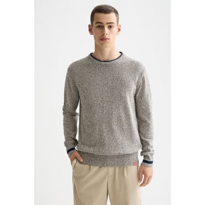 Scotch & Soda Melange Regular Fit Crew Neck Plaza Taupe Melange Taglia: XL | Maglioni a maglia Outlet | Uomo | Nero