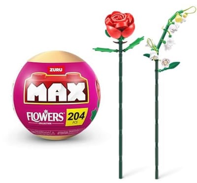 Premium Bloemen Bouwstenen Collectie - Verzamel 10 Unieke Bloemen, Tot 243 Stuks, 2 Bloemen per Capsule