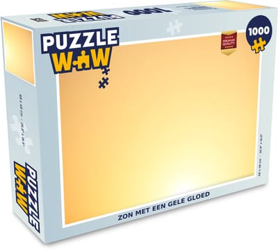 Puzzel Zon met een gele gloed - Legpuzzel - Puzzel 1000 stukjes volwassenen