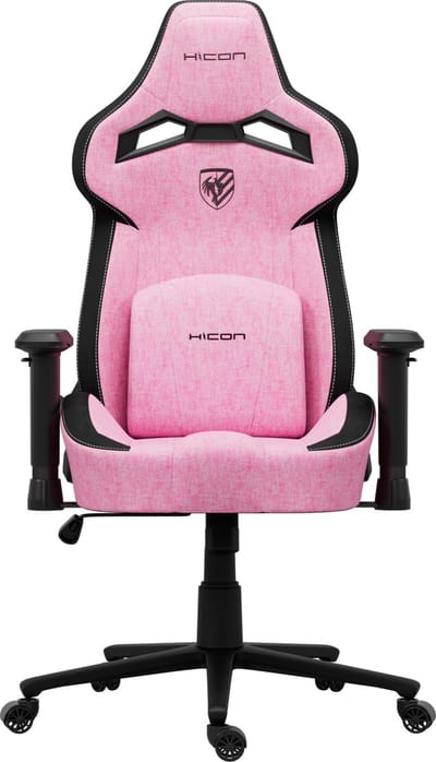 HICON® Luxe Ergonomische Gamestoel - Stoffen Bekleding - 3D Armleuningen - 200 kg - Hyper Serie - Striker - Roze