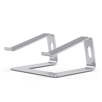 TOVBMUP Laptopstandaard - Geventileerd - Universeel - Ergonomisch - Metaal - voor MacBook Pro, Air 10-15,6" - Zilver