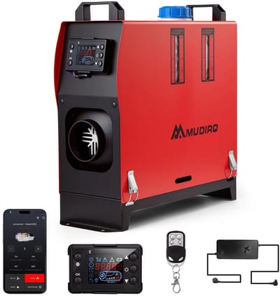 NordHaus Diesel Luchtverwarmer 8KW - Diesel Kachel - Standkachel - Bluetooth APP & Automatische Start-Stop - Verticale EU Adapter
