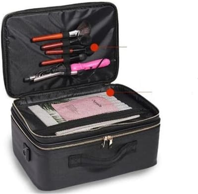 Nagellak Opslag Tas - Cosmetica Organizer Koffer - Nagelproducten Organiseren - Verstelbare Binnenkant - 40 x 29 x 18 cm