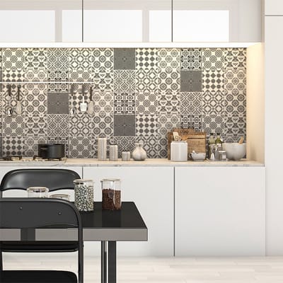 Zelfklevende tegelmuurstickers voor keuken en badkamer - 9 Scandinavische tegelstickers van Kaltina - 9 stickers 10x10cm