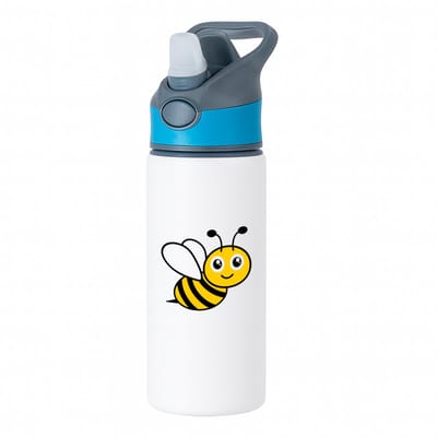 Hacebo® - Bijen waterfles met rietje blauw - Bij - Dieren liefhebbers - Insecten - dieren - water fles - 650ML