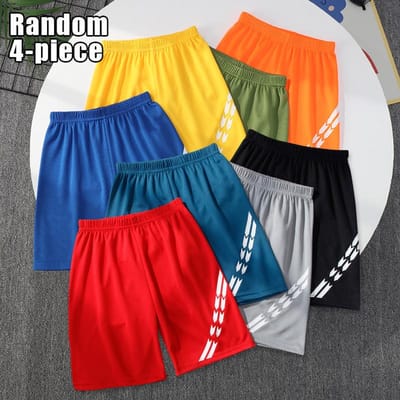 2/4 Stuks Jongens Zomer Effen Kleur Sneldrogend Ademend Set Grote Kinderen Losse Sport Hardlopen Wandelen Buiten Korte Mouw Korte Broek 100cm