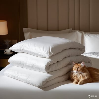 100% Katoen 2-delige Set Winter Dekbed / 4-Seizoenen Dekbed - Tweepersoons - 155x220 cm - Anti Allergie - Wasbaar - Moonlicht Wit